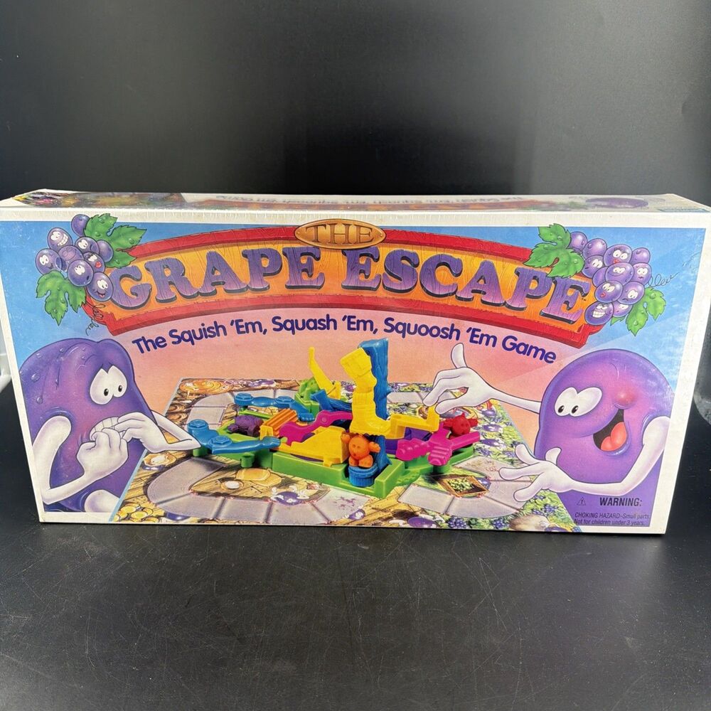 Vintage 90’s 1992 The Grape Escape Game Parker Brothers Squish 'em Squash Sealed